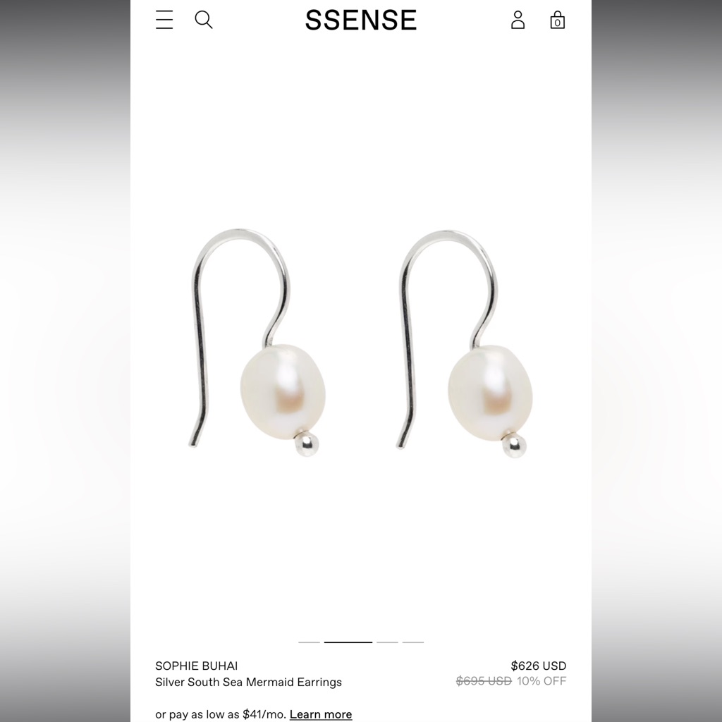 Sophie Buhai Mermaid South Sea Pearl Earrings White